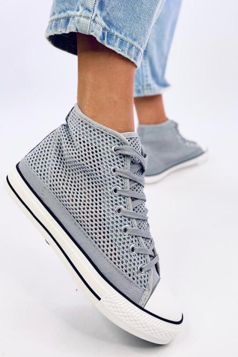 Ażurowe trampki za kostkę MOUSSE GREY - Inello Inello Ażurowe trampki za kostkę MOUSSE GREY - Inello Inello
