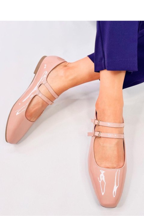 Baleriny lakierowane w stylu Mary Jane LITHS NUDE - Inello Inello Baleriny lakierowane w stylu Mary Jane LITHS NUDE - Inello Inello
