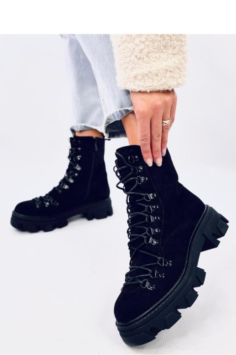 Botki sznurowane workery CONOR BLACK - Inello Inello Botki sznurowane workery CONOR BLACK - Inello Inello