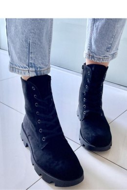 Botki workery zamszowe PANSY BLACK - Inello Inello