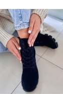 Botki workery zamszowe PANSY BLACK - Inello Inello