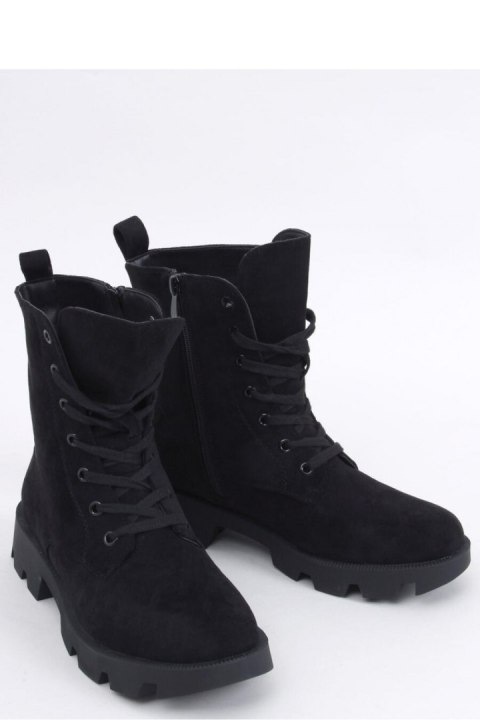 Botki workery zamszowe PANSY BLACK - Inello Inello Botki workery zamszowe PANSY BLACK - Inello Inello