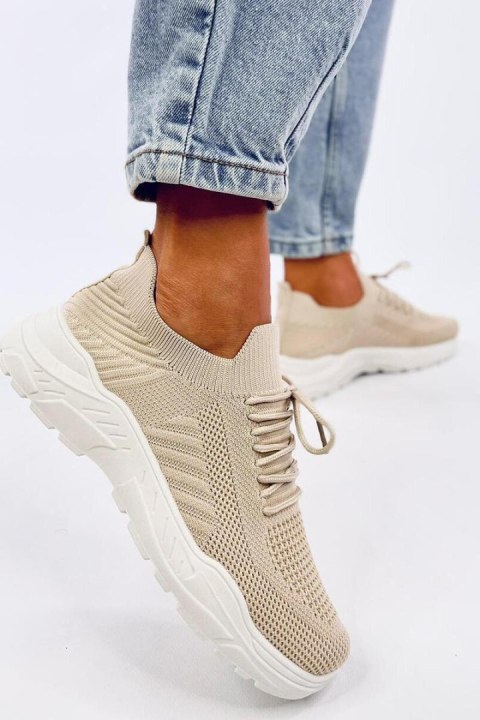 Buty sportowe skarpetkowe JAUSSA BEIGE - Inello Inello Buty sportowe skarpetkowe JAUSSA BEIGE - Inello Inello