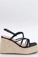 Sandałki espadryle na koturnie PASCAI BLACK - Inello Inello