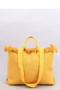 Torba plażowa boho z frędzlami VIBES ŻÓŁTA - Inello Inello