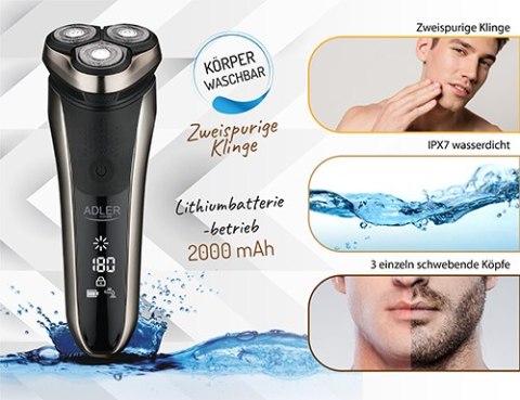 AD 2933 Golarka elektryczna 3 głowicowa z lcd AD 2933 Golarka elektryczna 3 głowicowa z lcd