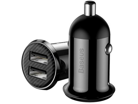 BASEUS Ładowarka samochodowa Baseus Grain Pro 2x USB 4.8A (CCALLP-01) czarna BASEUS Ładowarka samochodowa Baseus Grain Pro 2x USB 4.8A (CCALLP-01) czarna