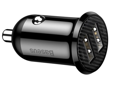 BASEUS Ładowarka samochodowa Baseus Grain Pro 2x USB 4.8A (CCALLP-01) czarna BASEUS Ładowarka samochodowa Baseus Grain Pro 2x USB 4.8A (CCALLP-01) czarna