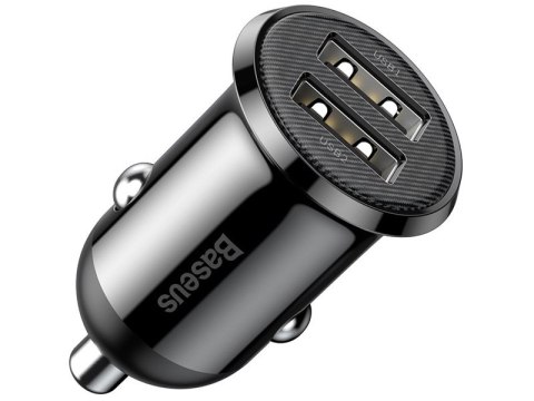 BASEUS Ładowarka samochodowa Baseus Grain Pro 2x USB 4.8A (CCALLP-01) czarna BASEUS Ładowarka samochodowa Baseus Grain Pro 2x USB 4.8A (CCALLP-01) czarna