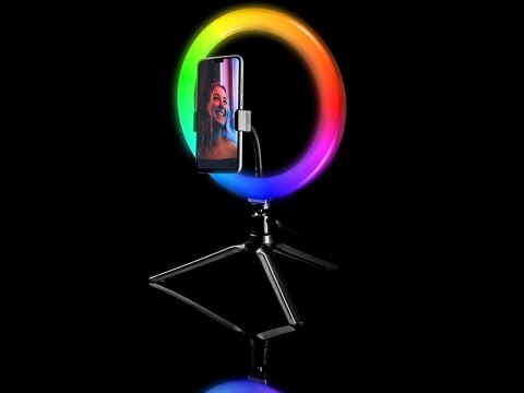 Lampa pierścieniowa TRACER RGB RING 26cm ze statywem Lampa pierścieniowa TRACER RGB RING 26cm ze statywem