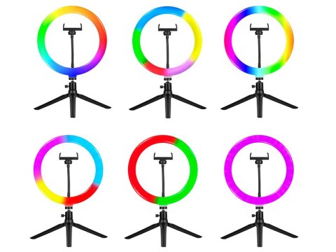 Lampa pierścieniowa TRACER RGB RING 26cm ze statywem Lampa pierścieniowa TRACER RGB RING 26cm ze statywem