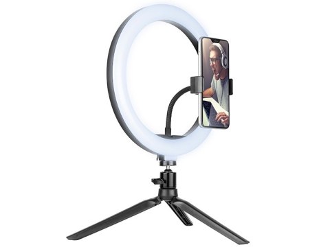 Lampa pierścieniowa TRACER RING 26cm z mini statywem Lampa pierścieniowa TRACER RING 26cm z mini statywem