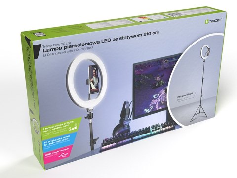 Lampa pierścieniowa TRACER RING 30cm ze statywem 210cm Lampa pierścieniowa TRACER RING 30cm ze statywem 210cm