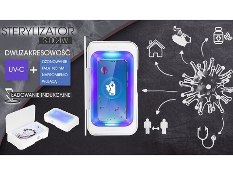 Wielofunkcyjne urządzenie do sterylizacji światłem UV z ładowaniem bezprzewodowym do smartfonów S-004W Wielofunkcyjne urządzenie do sterylizacji światłem UV z ładowaniem bezprzewodowym do smartfonów S-004W