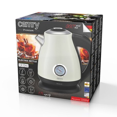 CR 1344 creme Czajnik metalowy z termometrem 1,7l CR 1344 creme Czajnik metalowy z termometrem 1,7l