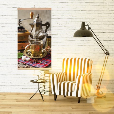 Grzejnik na podczerwień - giętki panel grzewczy 430W TRIO wzór 5 kawa, wymiary 100x57cm z regulatorem Grzejnik na podczerwień - giętki panel grzewczy 430W TRIO wzór 5 kawa, wymiary 100x57cm z regulatorem
