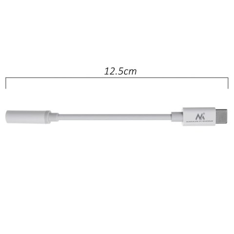 Adapter USB Type-C - 3,5mm mini jack Maclean, cyfrowy układ scalony, obsługa 99% urządzeń na rynku, MCTV-847 Adapter USB Type-C - 3,5mm mini jack Maclean, cyfrowy układ scalony, obsługa 99% urządzeń na rynku, MCTV-847