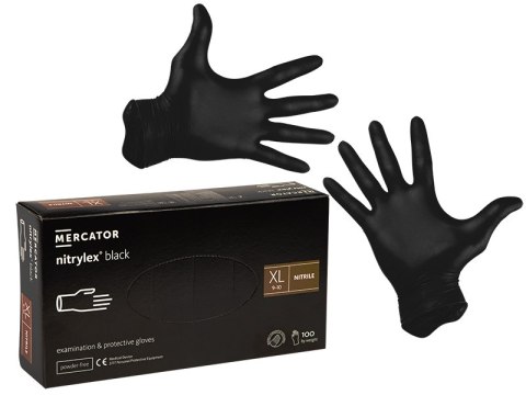 9395# Rękawiczki nitrylowe czarne xl 100sztuk 9395# Rękawiczki nitrylowe czarne xl 100sztuk