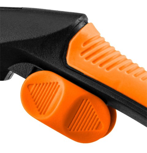 Sekator kowadełkowy 210 mm, zakres do 20 mm, materiał: PP, uchwyt pokryty gumą TPR Sekator kowadełkowy 210 mm, zakres do 20 mm, materiał: PP, uchwyt pokryty gumą TPR