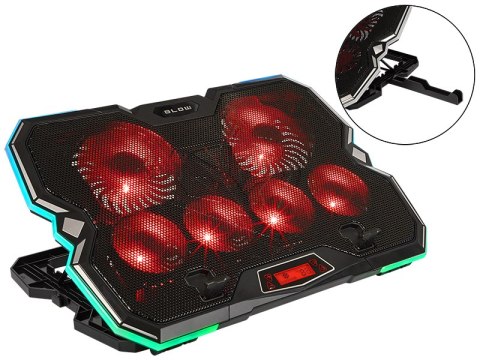 66-366# Podstawka chłodząca laptop 6 fan vortex rgb 66-366# Podstawka chłodząca laptop 6 fan vortex rgb