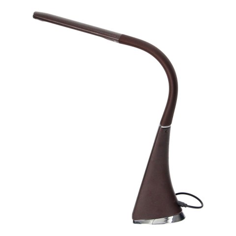 DOLOMIT LED 5W, lampka biurkowa z budzikiem, 400lm, 4000K, brązowa DOLOMIT LED 5W, lampka biurkowa z budzikiem, 400lm, 4000K, brązowa