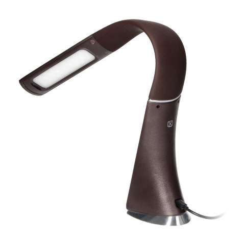 DOLOMIT LED 5W, lampka biurkowa z budzikiem, 400lm, 4000K, brązowa DOLOMIT LED 5W, lampka biurkowa z budzikiem, 400lm, 4000K, brązowa