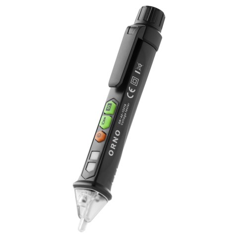 Indukcyjny tester napięcia z latarką, 12-1000V, AC/DC, czarny Indukcyjny tester napięcia z latarką, 12-1000V, AC/DC, czarny