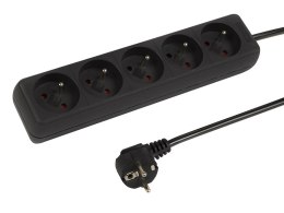 98-071# Przedłużacz sieciowy pr-570p 5-gniazd z uziemieniem 1,5m czarny 3x1,5mm