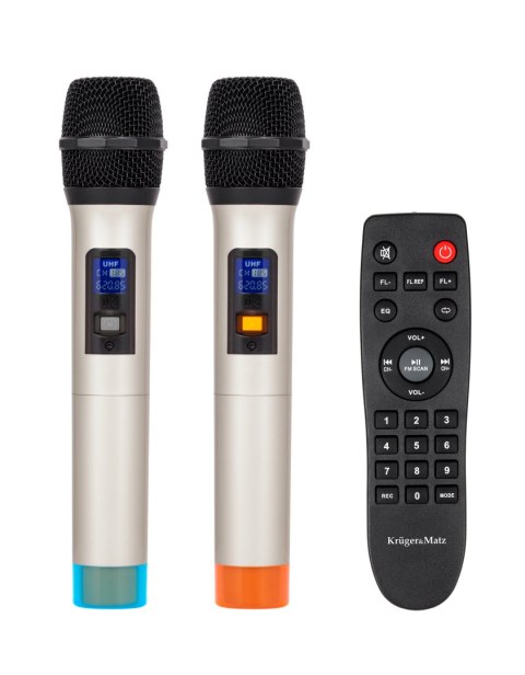 Aktywna kolumna głośnikowa (z 2 mikrofonami bezprzewodowymi UHF, SD, Bluetooth, FM, USB) 60 Watt Aktywna kolumna głośnikowa (z 2 mikrofonami bezprzewodowymi UHF, SD, Bluetooth, FM, USB) 60 Watt