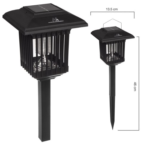 Solarna lampa owadobójcza LED Maclean, IP44, LED/UV, akumulator 2*AA Ni-MH 200 mAh, solar 2V DC MCE448 Solarna lampa owadobójcza LED Maclean, IP44, LED/UV, akumulator 2*AA Ni-MH 200 mAh, solar 2V DC MCE448
