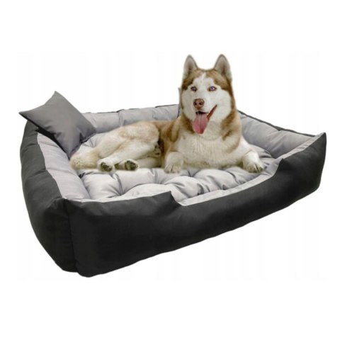 Legowisko dla psa ECCO 100x80 / 115x95 cm szaro-czarne Legowisko dla psa ECCO 100x80 / 115x95 cm szaro-czarne