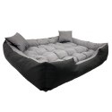Legowisko dla psa ECCO 100x80 / 115x95 cm szaro-czarne