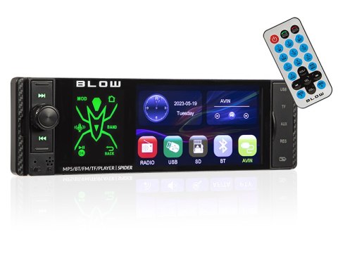 78-337# Radio blow spider 4" rds rgb mp5/usb/micro sd/bluetooth 78-337# Radio blow spider 4" rds rgb mp5/usb/micro sd/bluetooth
