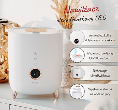AD 7972 white Nawilżacz ultradźwiękowy led AD 7972 white Nawilżacz ultradźwiękowy led