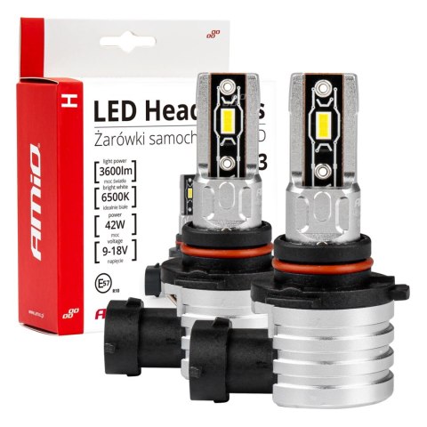 Żarówki samochodowe led seria h-mini hb3 9005/hir1 9011/h10 6500k canbus amio-03334 Żarówki samochodowe led seria h-mini hb3 9005/hir1 9011/h10 6500k canbus amio-03334