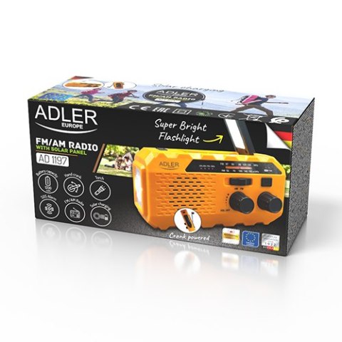 AD 1197 Radio solarne z korbką ręczną AD 1197 Radio solarne z korbką ręczną
