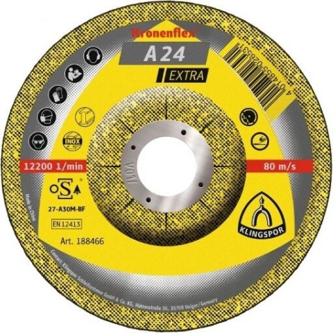 Tarcza do szlifow.metal a24extra 150*6,0*22 wypukła szt.1 Tarcza do szlifow.metal a24extra 150*6,0*22 wypukła szt.1
