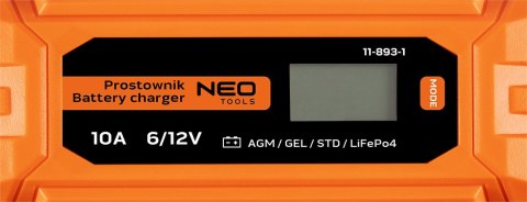 Prostownik automatyczny 10A/160W, 3-200Ah, do akumulatorów kwasowych / AGM / GEL Prostownik automatyczny 10A/160W, 3-200Ah, do akumulatorów kwasowych / AGM / GEL