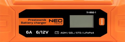 Prostownik automatyczny 6A/100W, 3-150Ah, do akumulatorów kwasowych / AGM / GEL Prostownik automatyczny 6A/100W, 3-150Ah, do akumulatorów kwasowych / AGM / GEL