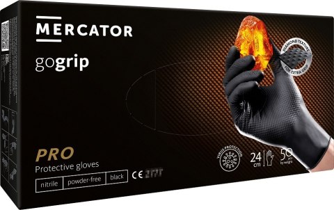 Rękawice nitrylowe czarne mercator gogrip black 50 sztuk rozmiar xl Rękawice nitrylowe czarne mercator gogrip black 50 sztuk rozmiar xl