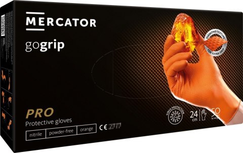 Rękawice nitrylowe pomarańczowe mercator gogrip orange 50 sztuk rozmiar xl Rękawice nitrylowe pomarańczowe mercator gogrip orange 50 sztuk rozmiar xl