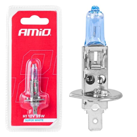 Żarówka halogenowa h1 12v 55w super white 1szt. blister amio-03359 Żarówka halogenowa h1 12v 55w super white 1szt. blister amio-03359