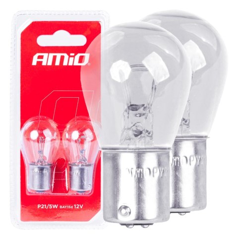 Żarówki halogenowe p21/5w bay15d 12v 2szt. blister amio-03353 Żarówki halogenowe p21/5w bay15d 12v 2szt. blister amio-03353