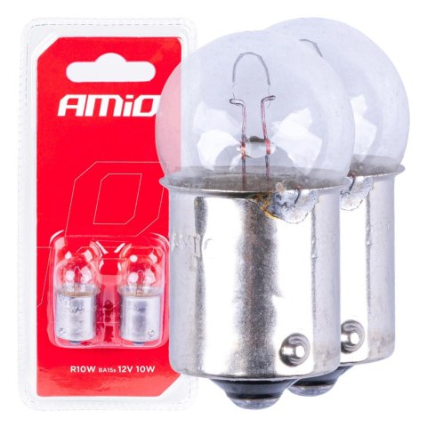 Żarówki halogenowe r10w ba15s 12v 2szt. blister amio-03350 Żarówki halogenowe r10w ba15s 12v 2szt. blister amio-03350