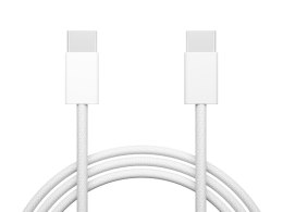 66-165# Przyłącze usb-c - usb-c 1,0m białe plecionka