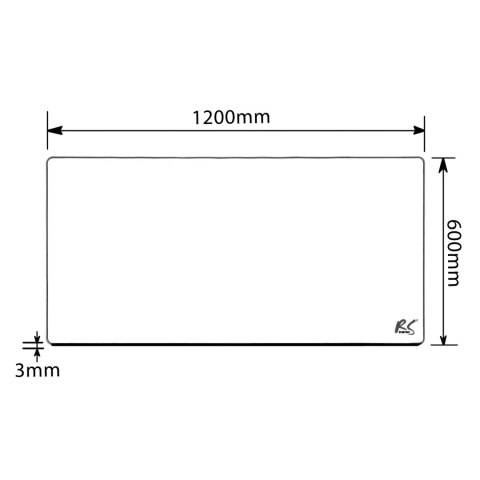 Podkładka/mata na biurko NanoRS, 1200x600x3mm, czarna, RS173 Podkładka/mata na biurko NanoRS, 1200x600x3mm, czarna, RS173