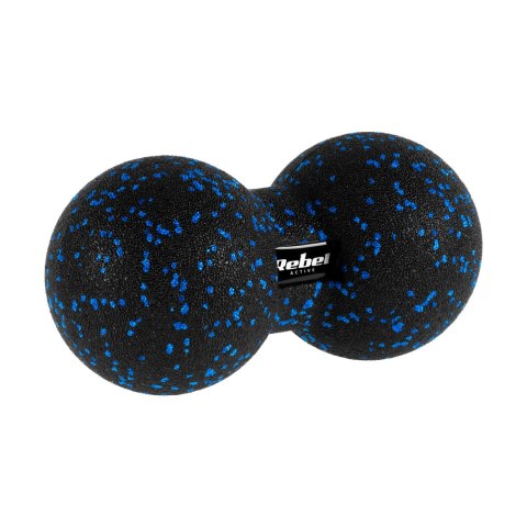 Duoball podwójna piłka do masażu 12cm, kolor czarno-niebieski, materiał EPP, REBEL ACTIVE Duoball podwójna piłka do masażu 12cm, kolor czarno-niebieski, materiał EPP, REBEL ACTIVE