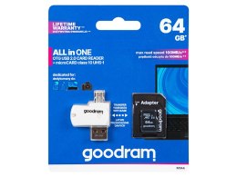 66-325# Karta microsdxc 64gb+czytnik kart goodram