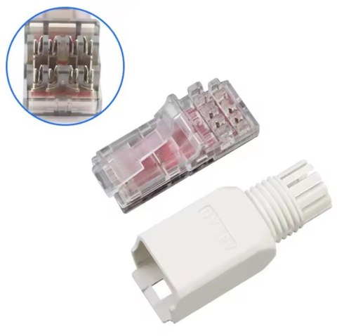 RJ9 Wtyczka rj45 utp kat.6 beznarzędziowy skręcany RJ9 Wtyczka rj45 utp kat.6 beznarzędziowy skręcany