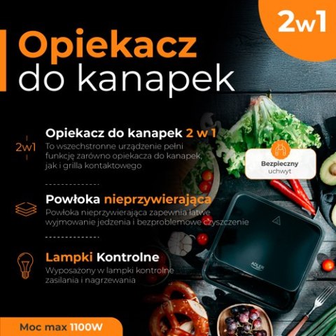 AD 3070 black Opiekacz do kanapek 2 w 1 AD 3070 black Opiekacz do kanapek 2 w 1